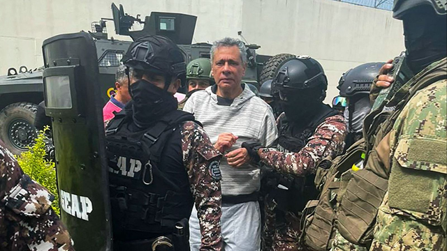 EXVICEPRESIDENTE DE ECUADOR, DETENIDO EN LA EMBAJADA DE MÉXICO EN QUITO, AGRADECIÓ EL ASILO POLÍTICO.