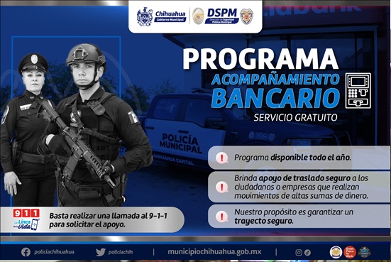 SI RECIBIRÁS UTILIDADES, LA POLICÍA MUNICIPAL TE INVITA A HACER USO DEL ACOMPAÑAMIENTO BANCARIO