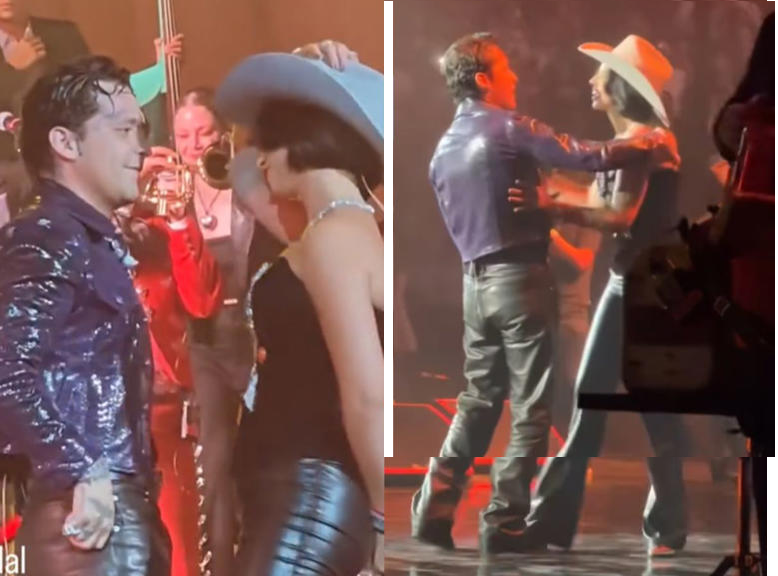 ÁNGELA AGUILAR Y CHRISTIAN NODAL DESATAN ESPECULACIONES EN SU CONCIERTO EN MONTERREY