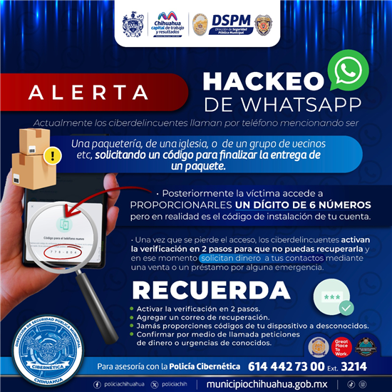 ALERTA POLICÍA CIBERNÉTICA SOBRE NUEVA FORMA DE HACKEO EN WHATSAPP