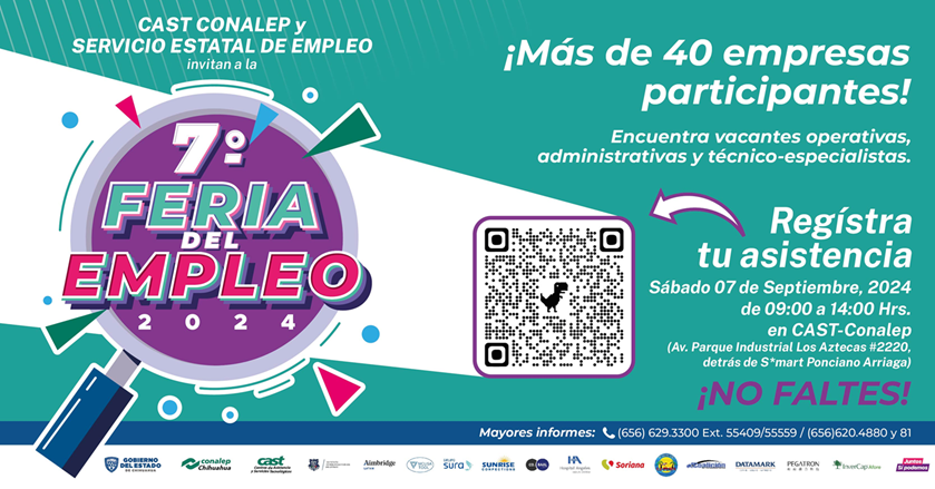 INVITA CAST CONALEP A FERIA DEL EMPLEO EN CIUDAD JUÁREZ