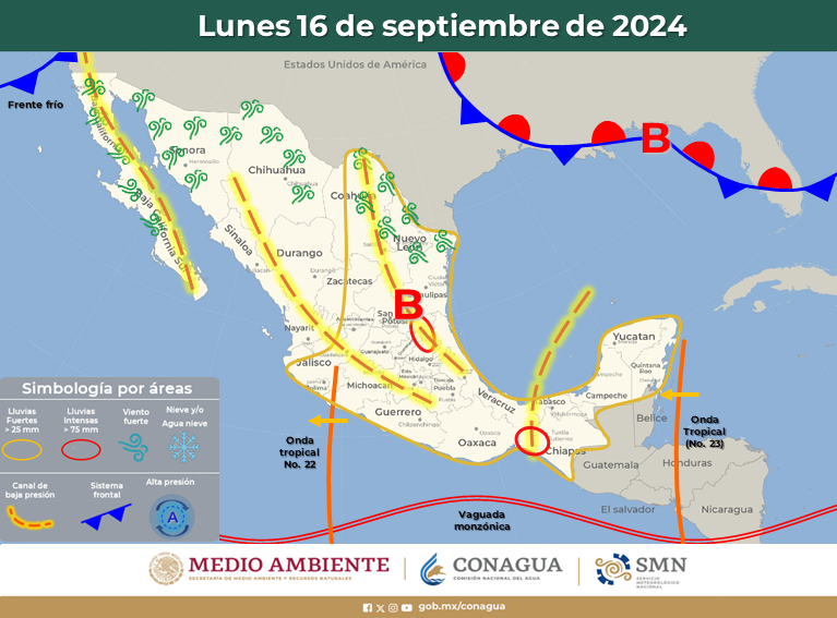 UN CENTRO DE BAJA PRESIÓN Y DIVERGENCIA EL ALTURA, GENERARÁN LLUVIAS INTENSAS A PUNTUALES TORRENCIALES EN EL NORESTE DEL PAÍS.