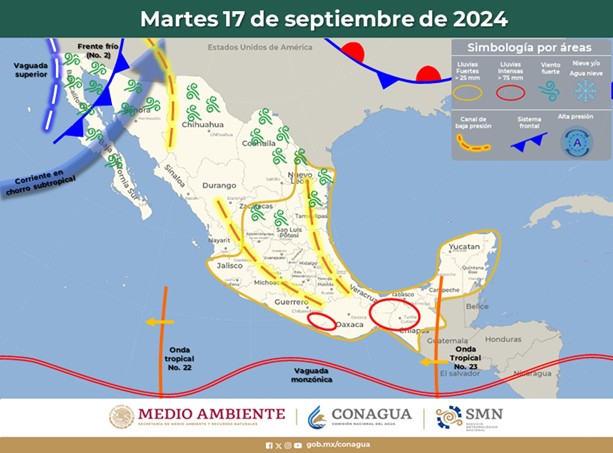 UN NUEVO FRENTE FRÍO (NO. 2) ORIGINARÁ LLUVIAS, DESCENSO DE TEMPERATURA Y VIENTOS FUERTES CON TOLVANERAS CHIHUAHUA