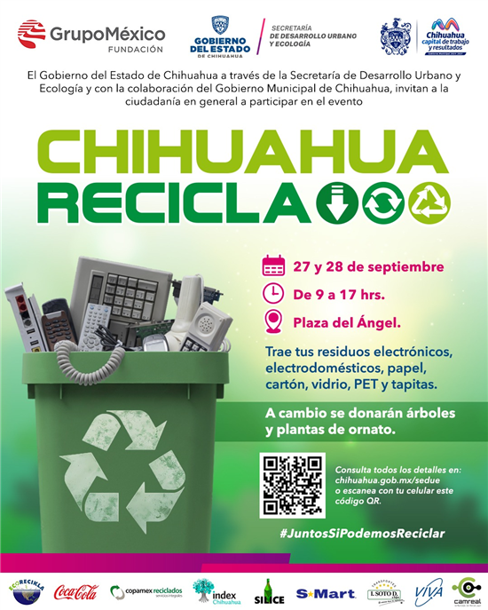 REITERA MUNICIPIO INVITACIÓN A “CHIHUAHUA RECICLA 2024” ESTE 27 Y 28 DE SEPTIEMBRE