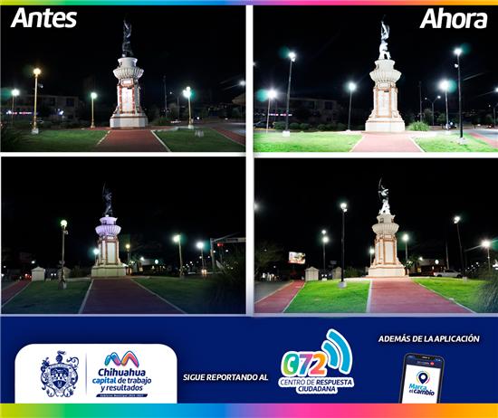 ILUMINA MUNICIPIO MONUMENTO A DIANA CAZADORA CON REFLECTORES LED