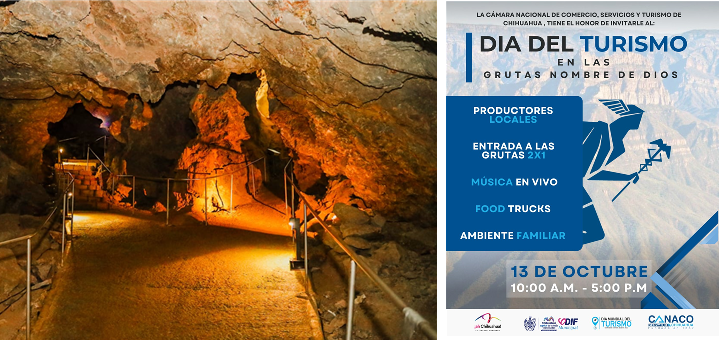 INVITA MUNICIPIO A CELEBRACIÓN DEL DÍA DEL TURISMO EN LAS GRUTAS DE NOMBRE DE DIOS