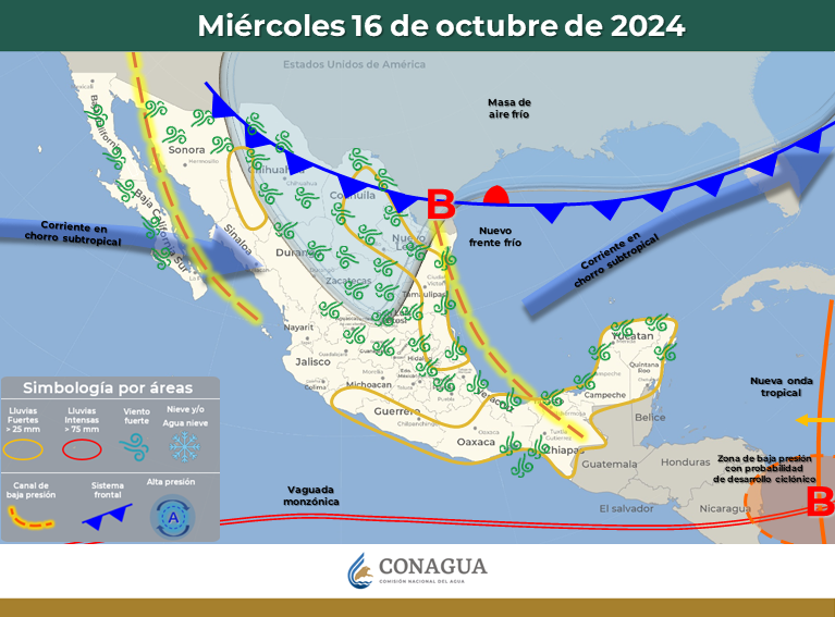 VIENTO DEL NORESTE DE 50 A 70 KM/H EN CHIHUAHUA, COAHUILA Y NUEVO LEÓN