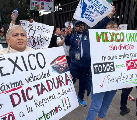 NORMA PIÑA Y JUECES CONDENAN EL OPERATIVO CONTRA LA PROTESTA DEL PJF FRENTE AL AUTÓDROMO