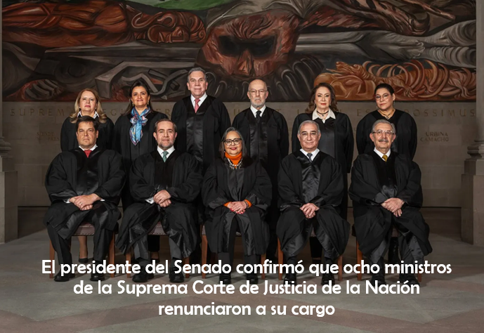 SENADO RECIBE LAS RENUNCIAS DE OCHO MINISTROS DE LA SUPREMA CORTE.