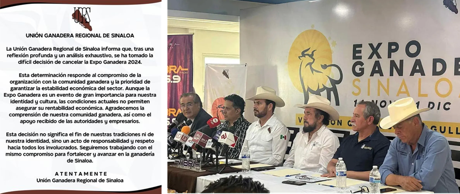 CANCELAN EXPO GANADERA 2024 EN SINALOA POR VIOLENCIA