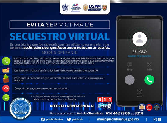 EMITE RECOMENDACIONES POLICÍA CIBERNÉTICA DEL MUNICIPIO PARA EVITAR “SECUESTROS VIRTUALES”