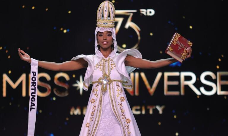 MISS PORTUGAL DESATA POLÉMICA EN SU PAÍS POR VESTIDO INSPIRADO EN LA VIRGEN DE FÁTIMA