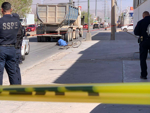 MUERE CICLISTA ATROPELLADO POR UN DOMPE