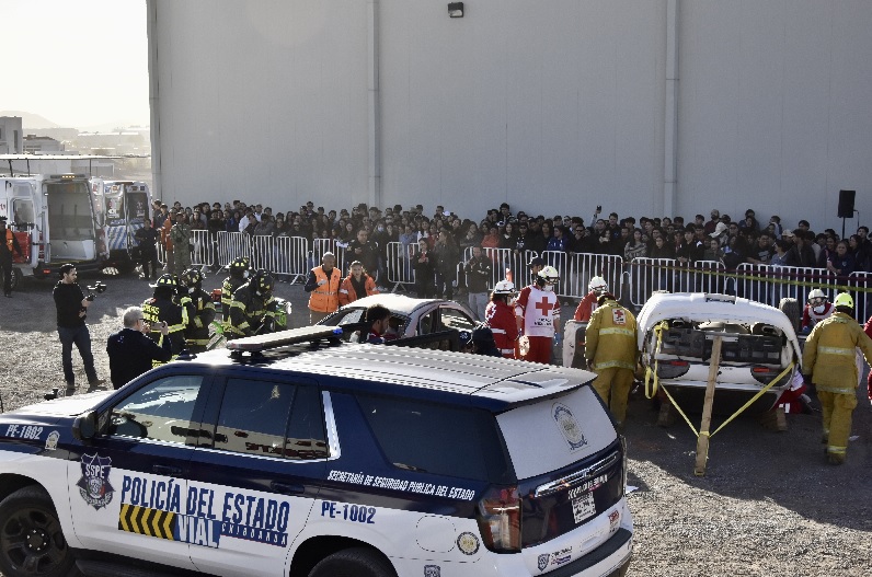 REALIZAN SIMULACRO DE EMERGENCIA VIAL EN LA UNIVERSIDAD POLITÉCNICA DE CHIHUAHUA
