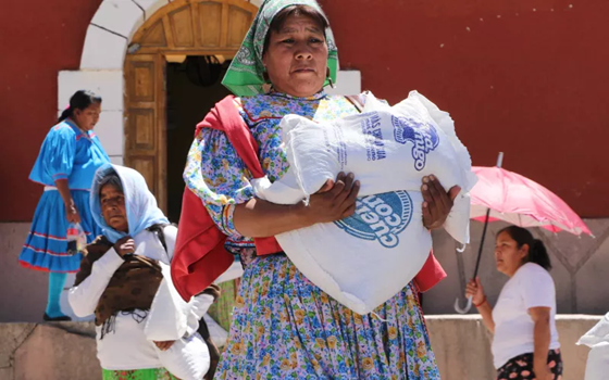ENTREGAN MAÍZ Y FRIJOL A 500 FAMILIAS DE DIVERSAS COMUNIDADES DE SISOGUICHI