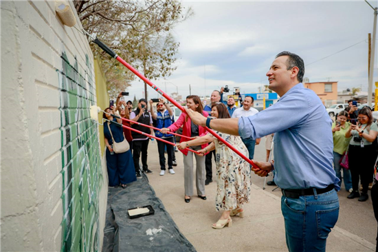 INICIA ALCALDE BONILLA PROGRAMA PINTA TU ESCUELA EN SECUNDARIA TÉCNICA 32