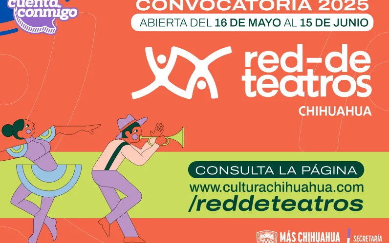 CONVOCA SECRETARÍA DE CULTURA A CREADORES, DIRECTORES Y PRODUCTORES A EDICIÓN 2025 DEL PROGRAMA “RED DE TEATROS”