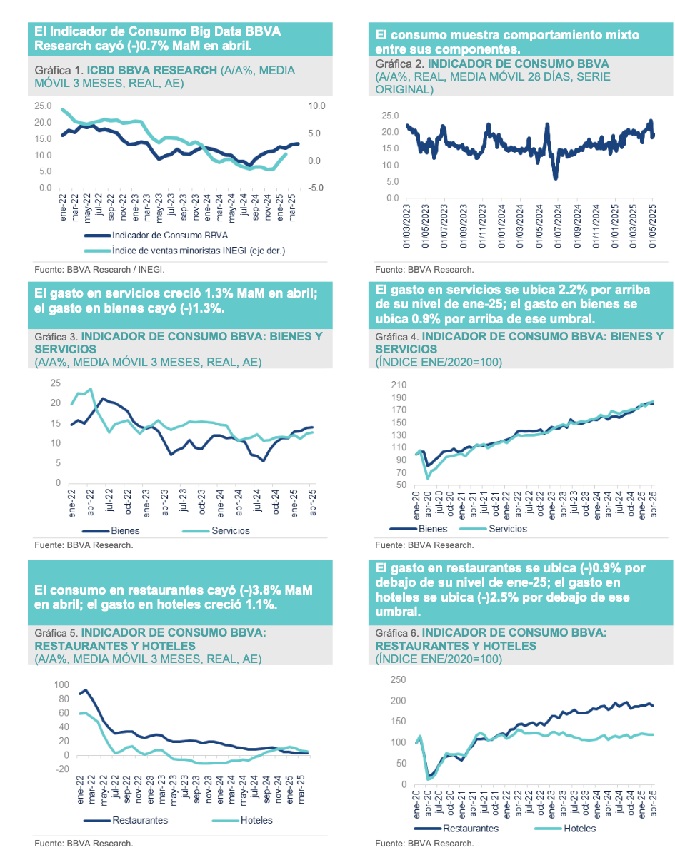 RALENTIZACIÓN DEL GASTO PRIVADO EN ABRIL ANTE EL ENTORNO DE INCERTIDUMBRE