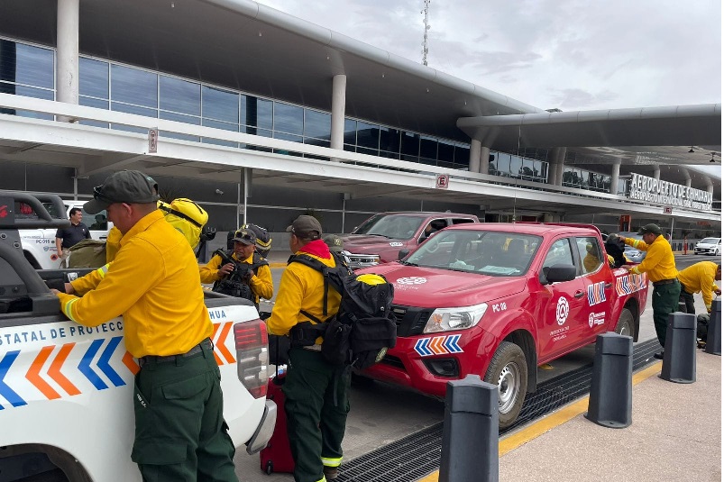 REFUERZAN BRIGADISTAS DEL ESTADO DE MÉXICO ACCIONES CONTRA INCENDIOS FORESTALES EN EL MUNICIPIO DE MADERA