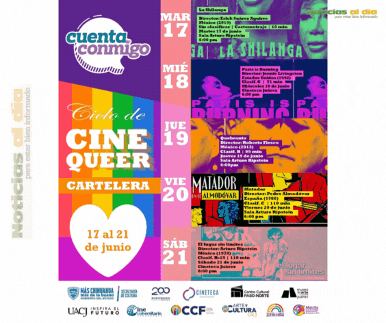 PRESENTAN SECRETARÍA DE CULTURA Y UACJ CICLO DE CINE QUEER PARA CELEBRAR LA DIVERSIDAD EN LA CINEMATOGRAFÍA