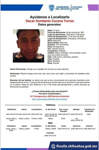 DIFUNDEN BOLETÍN DE BÚSQUEDA DE CHOFER DIDI DESAPARECIDO