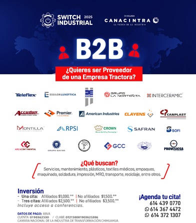 ¡CONECTA TU EMPRESA CON LOS GRANDES DEL SECTOR! SWITCH INDUSTRIAL - B2B- 25 DE JUNIO