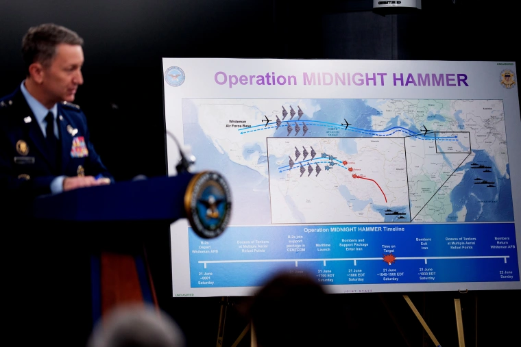 LA OPERACIÓN MIDNIGHT HAMMER CONTRA IRÁN FUE EL BOMBARDEO CON B-2 MÁS GRANDE DE LA HISTORIA DE ESTADOS UNIDOS