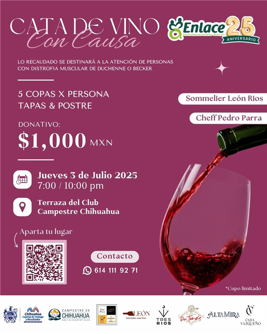 INVITA MUNICIPIO A “CATA DE VINOS CON CAUSA” A BENEFICIO DE PERSONAS CON DISTROFIA MUSCULAR