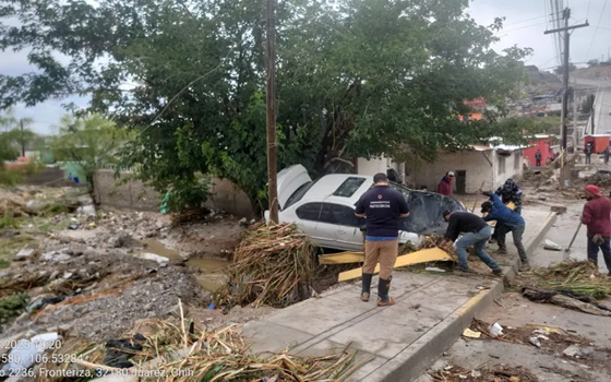 EVALÚA AUTORIDADES DE PROTECCIÓN CIVIL AFECTACIONES OCASIONADAS POR LA LLUVIA EN CIUDAD JUÁREZ