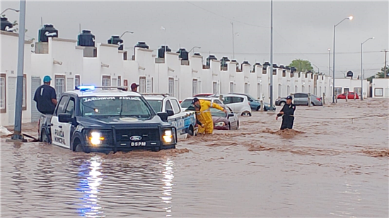 ATENDIÓ GOBIERNO MUNICIPAL INCIDENTES POR LLUVIAS DURANTE LA MADRUGADA