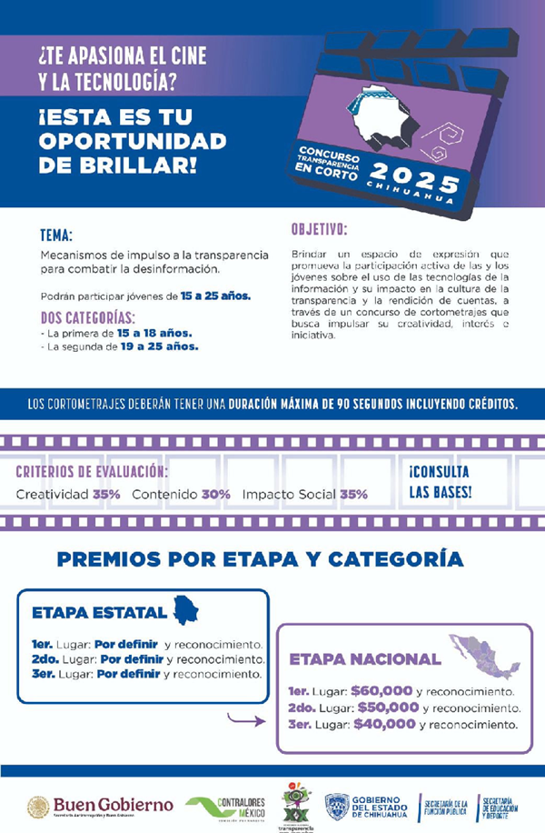 INVITA SFP AL CONCURSO DE TRANSPARENCIA EN CORTO 2025
