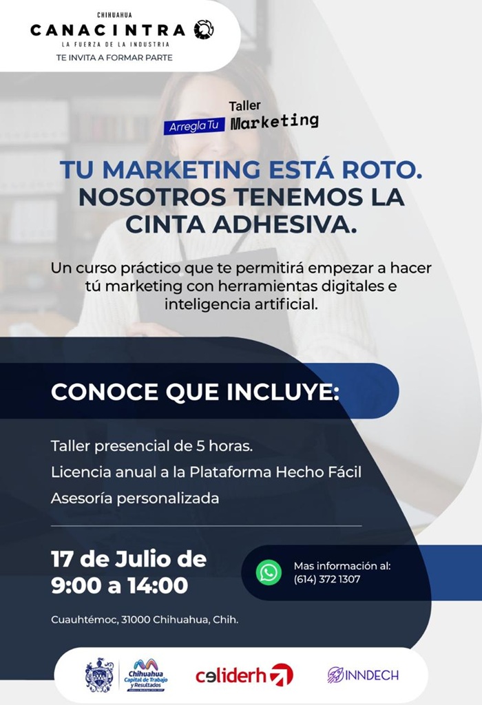 ¡ÚLTIMOS LUGARES! TALLER DE MARKETING