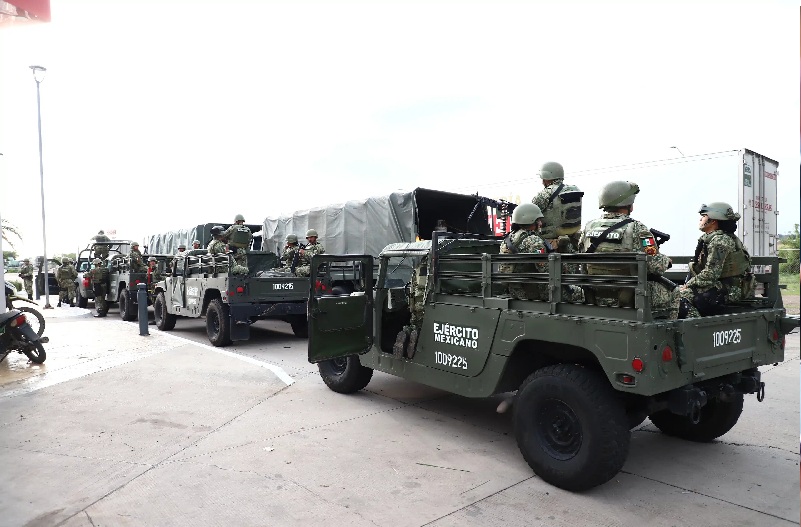 CON LA LLEGADA A CULIACÁN DE 600 NUEVOS ELEMENTOS DEL EJÉRCITO MEXICANO REFUERZAN LA SEGURIDAD EN SINALOA
