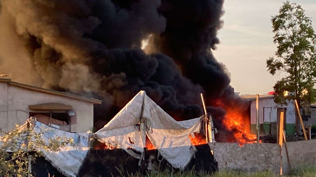 SE INCENDIA BODEGA DE RECICLAJE EN VALLES DE CHIHUAHUA