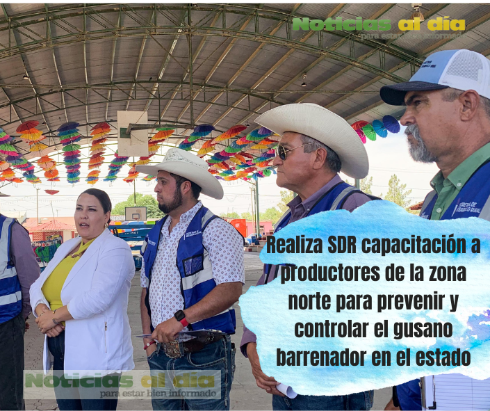 REALIZA SDR CAPACITACIÓN A PRODUCTORES DE LA ZONA NORTE PARA PREVENIR Y CONTROLAR EL GUSANO BARRENADOR EN EL ESTADO