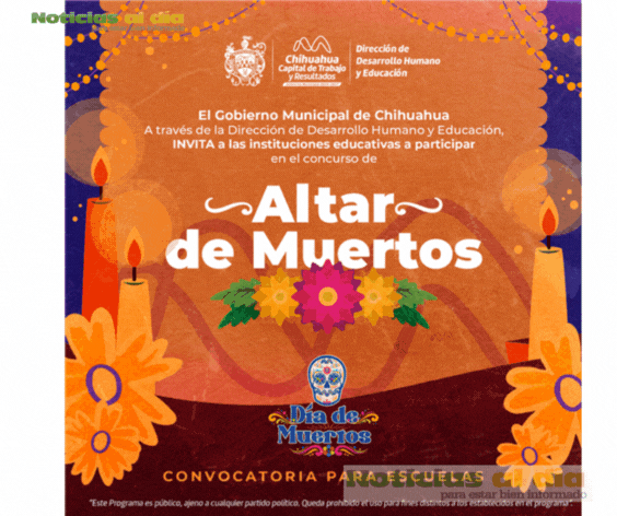 INVITA MUNICIPIO A LAS ESCUELAS DE LA CAPITAL A PARTICIPAR EN EL CONCURSO DE ALTAR DE MUERTOS 2025