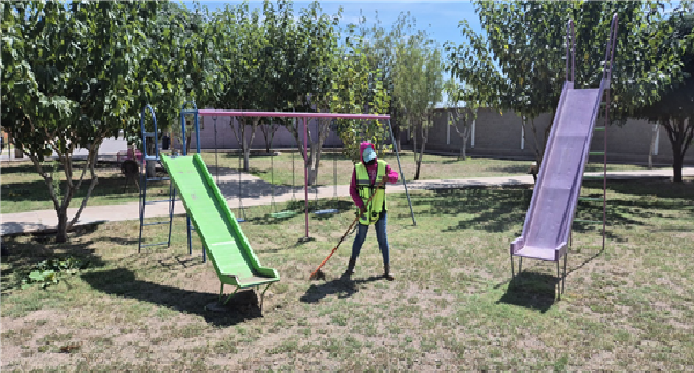 ATIENDE GOBIERNO MUNICIPAL PARQUES DE LA CIUDAD DIARIAMENTE CON LIMPIEZA