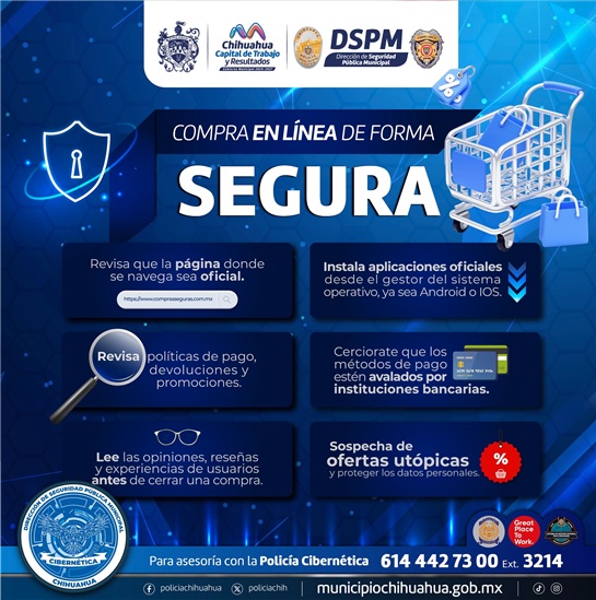 POLICÍA CIBERNÉTICA DEL MUNICIPIO EMITE RECOMENDACIONES PARA EVITAR FRAUDES EN INTERNET