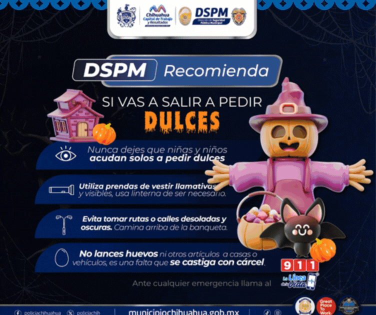 REFORZARÁ POLICÍA MUNICIPAL RONDINES PARA SEGURIDAD DE NIÑAS Y NIÑOS EN HALLOWEEN