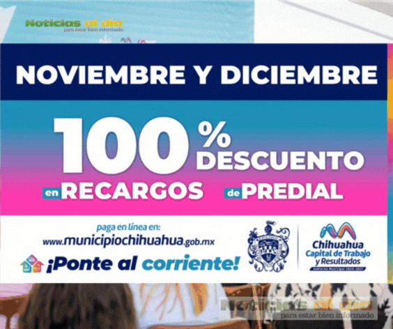 ¡PONTE AL CORRIENTE! EN NOVIEMBRE Y DICIEMBRE HABRÁ DESCUENTO DEL 100% EN LOS RECARGOS DEL PREDIAL