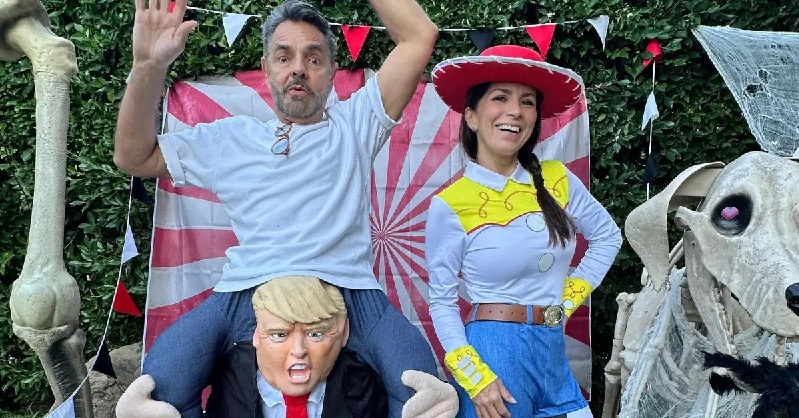 EUGENIO DERBEZ CELEBRA HALLOWEEN DISFRAZADO DE DONALD TRUMP