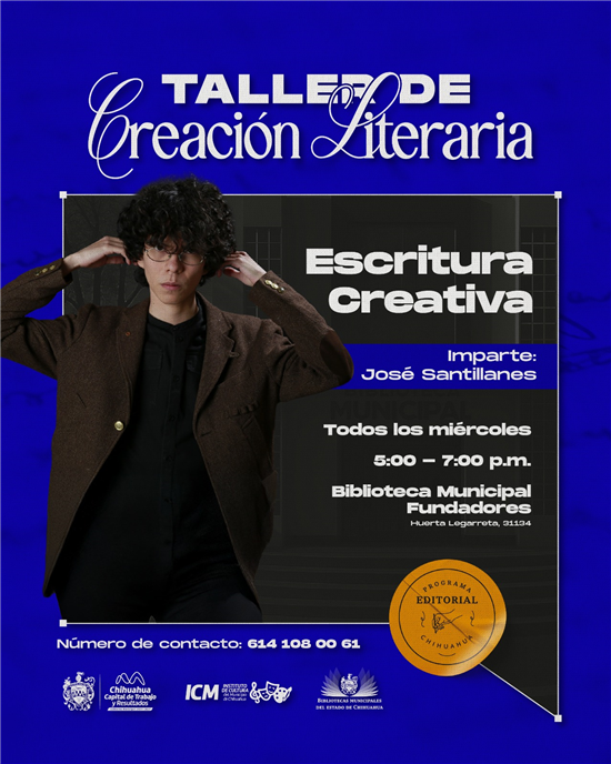 INVITA MUNICIPIO AL TALLER DE CREACIÓN LITERARIA ESCRITURA CREATIVA