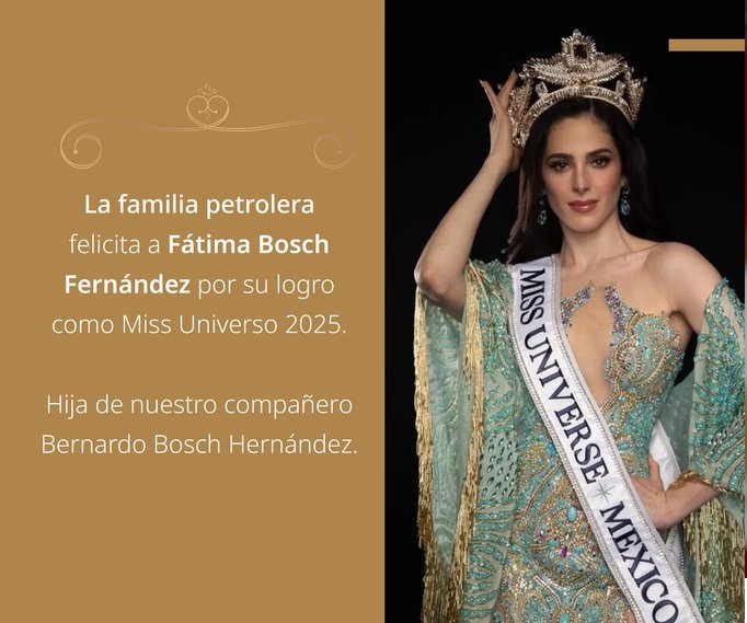 PEMEX FELICITÓ A FÁTIMA BOSCH, PERO CAUSÓ CONTROVERSIA