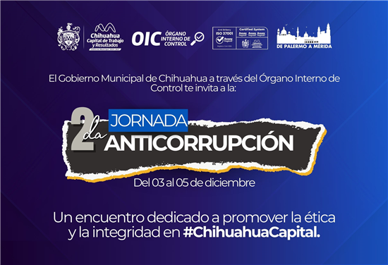 INVITA MUNICIPIO A SEGUNDA JORNADA ANTICORRUPCIÓN CON CONFERENCIAS Y EVENTOS EN FAVOR DE LA TRANSPARENCIA