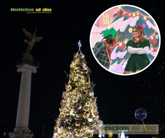 INICIA LA FIESTA NAVIDEÑA: SE LLENA DE LUZ LA PLAZA DEL ÁNGEL