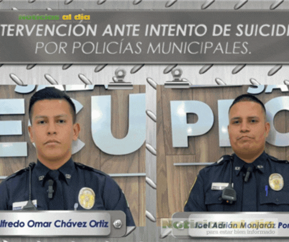 APOYAN POLICÍAS MUNICIPALES A SALVAR VIDAS EN CASOS DE INTENTO DE SUICIDIO