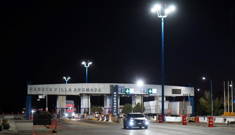 MODERNIZA GOBIERNO DEL ESTADO ILUMINACIÓN EN LA CASETA DE COBRO DE VILLA AHUMADA