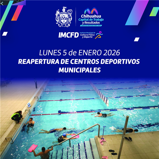 ANUNCIA MUNICIPIO REAPERTURA DE CENTROS DEPORTIVOS MUNICIPALES A PARTIR DEL LUNES 5 DE ENERO