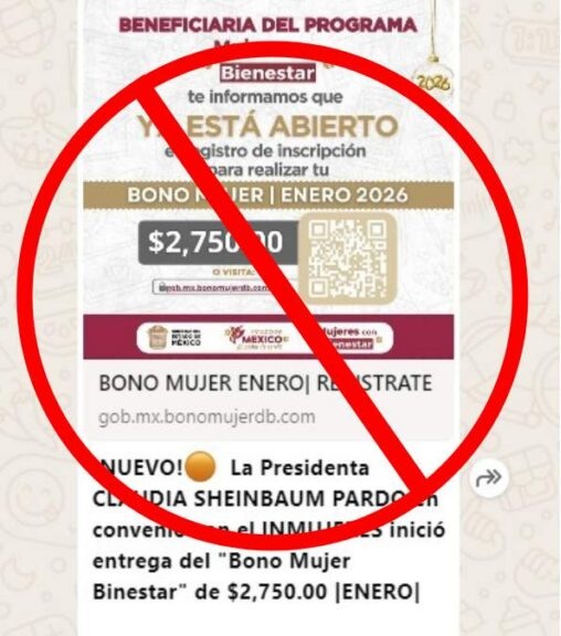 ESTAFA DEL “BONO MUJER BIENESTAR 2026”