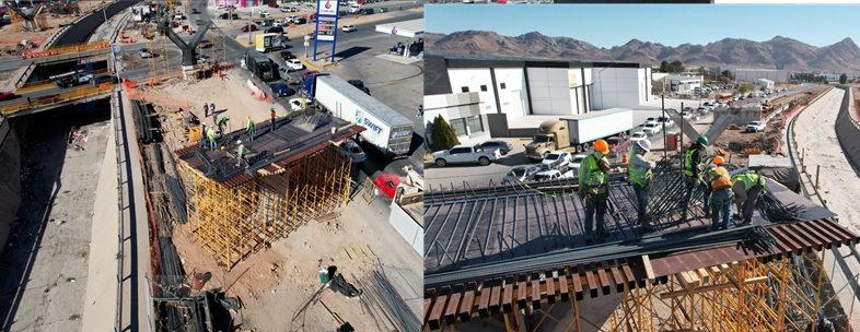 CONTINÚA MUNICIPIO CON TRABAJOS ESTRUCTURALES EN EL PASO SUPERIOR LOS NOGALES–INDUSTRIAS